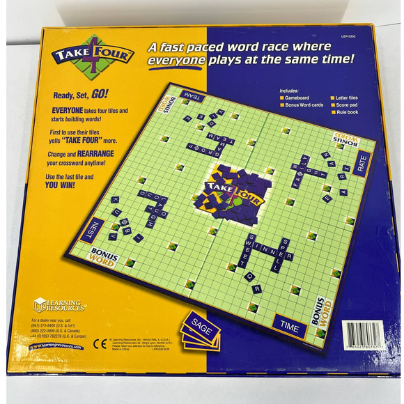 Take Four Word Game Educational Game Learning Resources Complete - Picture 3 of 3